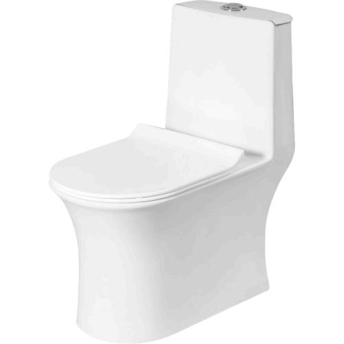  One Piece Closet (Wash Down) Dual Flush Fittings & Soft Closing Seat Cover White